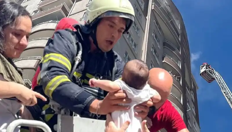 Kayseri'de 14 Katlı Binada Çıkan Yangın, Korku Dolu Anlar Yaşattı!
