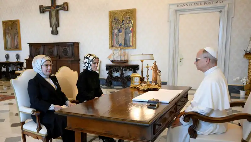 Emine Erdoğan ve Papa Leo Buluşması: Gazze Meselesinde ortak çözüm arayışı